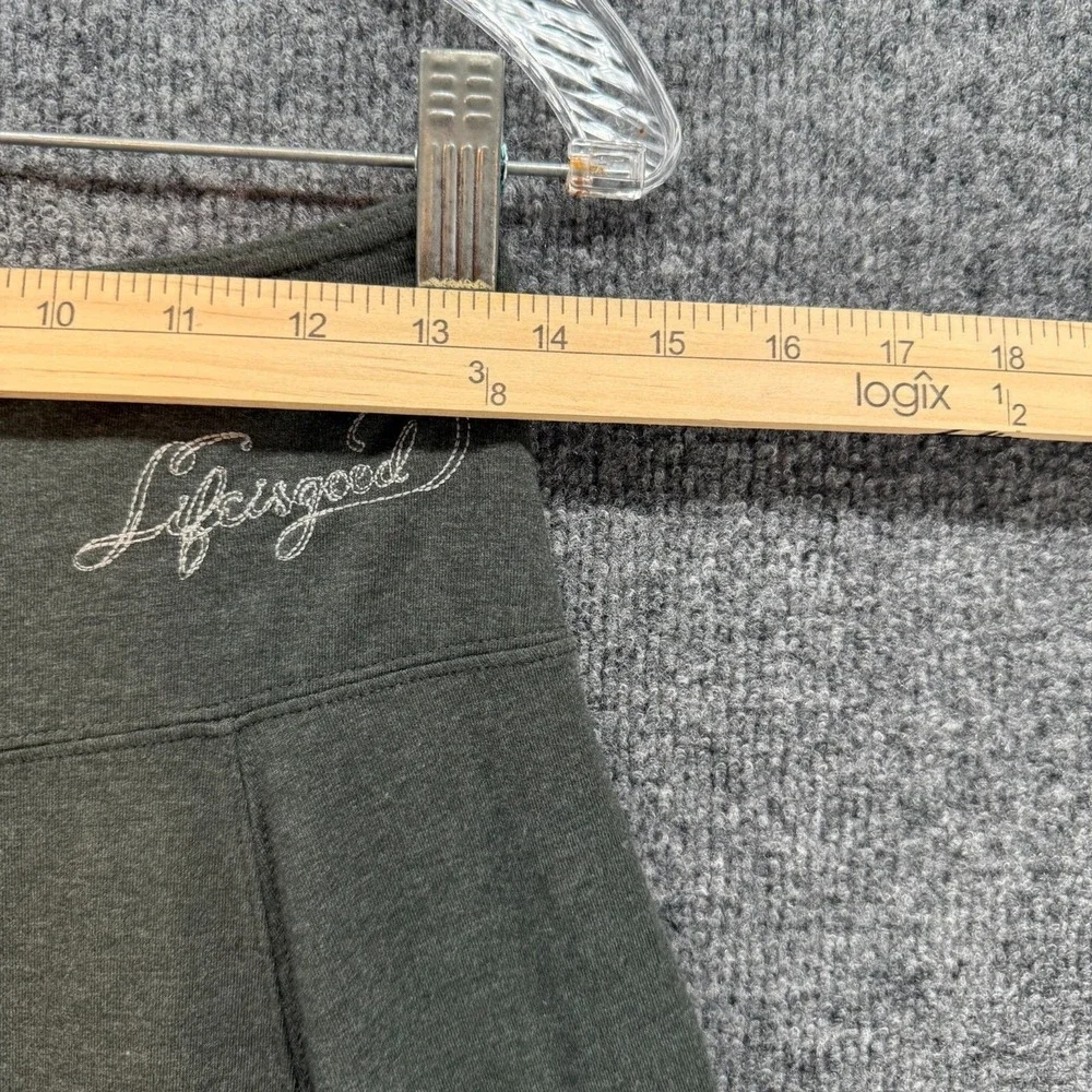 Life is Good Skirt Womens XS Gray A-Line Embroidered Flowers Casual Performance - Picture 8 of 9